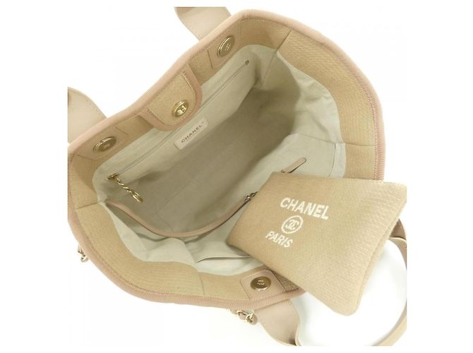 Borsa Chanel Deauville Line AS3351 Beige - vista 9