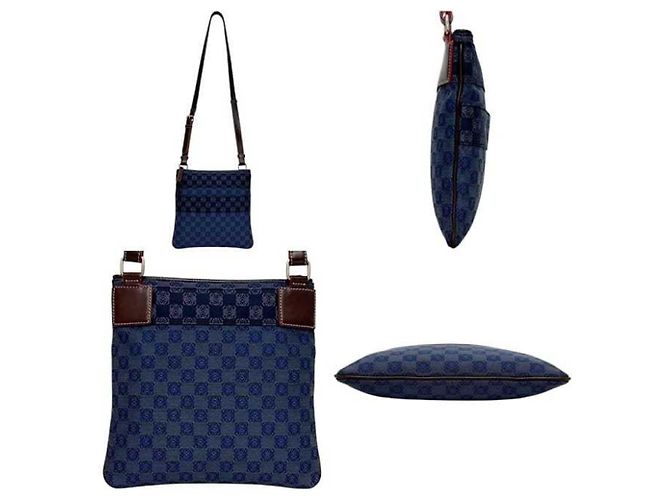 Borsa a tracolla Loewe in tela e pelle - vista 2