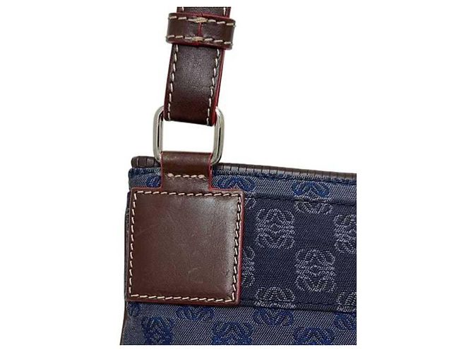 Borsa a tracolla Loewe in tela e pelle - vista 7