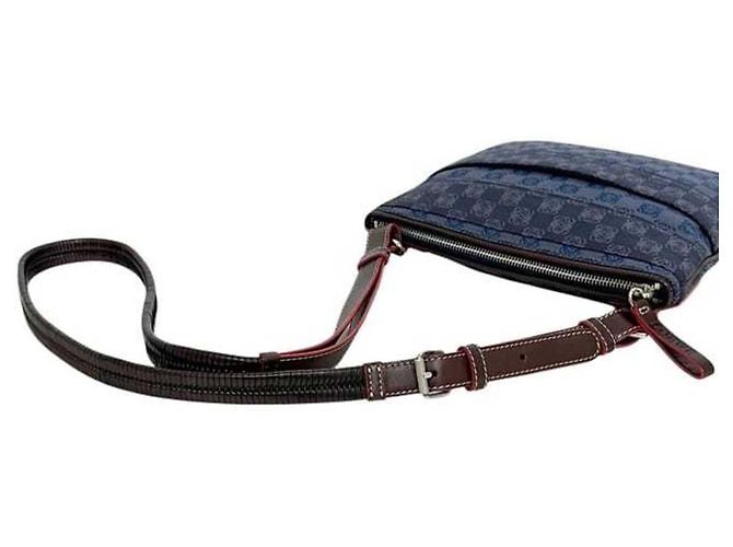 Borsa a tracolla Loewe in tela e pelle - vista 9
