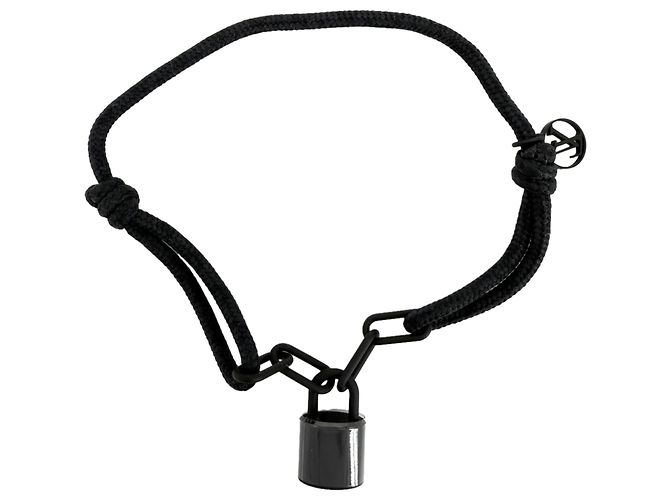 Bracciale con charm in titanio da uomo Louis Vuitton Nero - vista 2