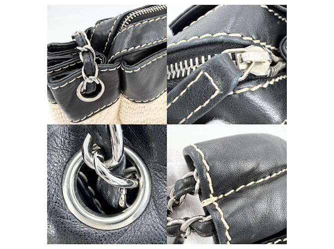 Borsa Chanel Beige e Nera Nero - vista 6