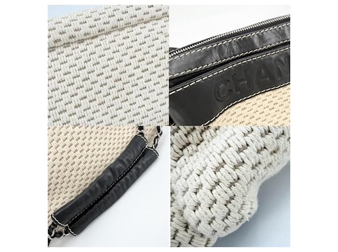 Borsa Chanel Beige e Nera Nero - vista 8