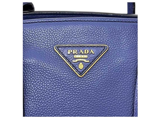 Prada Leder Tote Bag BN2767 Blau - Ansicht 4