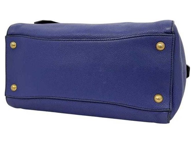 Prada Leder Tote Bag BN2767 Blau - Ansicht 5