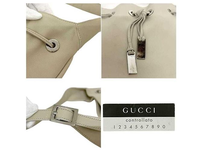 Borsa a mano Gucci in pelle avorio Crudo - vista 10