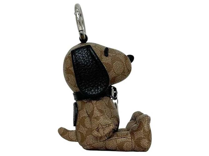 Portachiavi Coach Snoopy Charm Nero Beige - vista 2