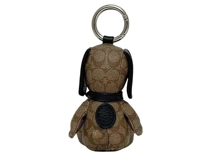 Portachiavi Coach Snoopy Charm Nero Beige - vista 3