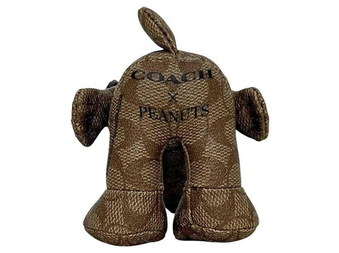 Portachiavi Coach Snoopy Charm Nero Beige - vista 4