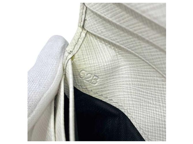 Portafoglio bi-fold Prada in pelle Saffiano bianca Bianco - vista 6