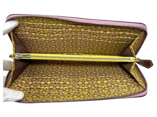 Hermès Cartera larga Hermes Azap de seda Rosa - vista 4