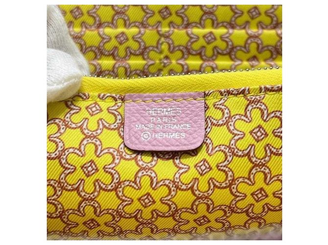 Hermès Cartera larga Hermes Azap de seda Rosa - vista 5
