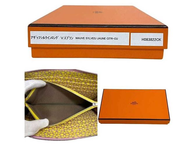 Hermès Cartera larga Hermes Azap de seda Rosa - vista 7