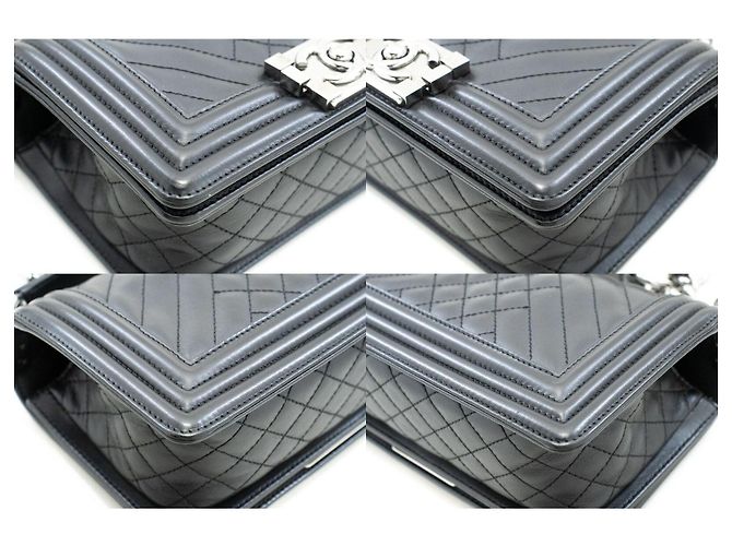 Chanel Boy Flap Quilted Calfskin Small Nero - vista 6