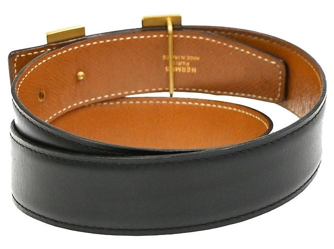 Hermès Hermes Constance Reversible Belt Leather Medium Black - view 2