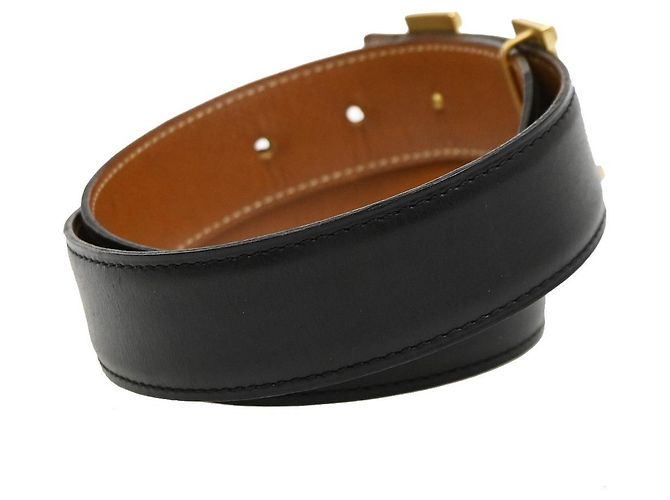 Hermès Hermes Constance Reversible Belt Leather Medium Black - view 4