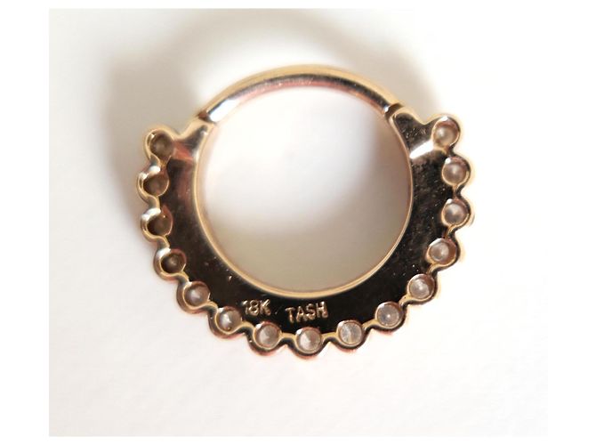 Autre Marque Maria Tash Apsara Orecchino a cerchio in oro rosa 18K e diamanti D'oro - vista 3