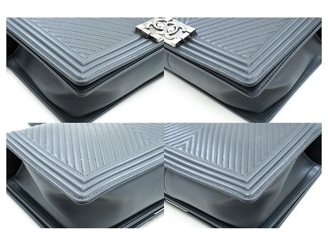 Chanel Boy Flap Chevron Calfskin New Medium Marrone - vista 6