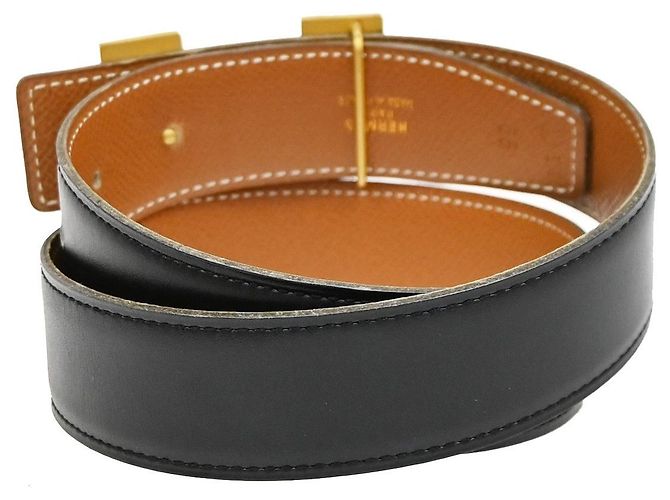 Hermès Hermes Constance Reversible Belt Leather Medium Black - view 2