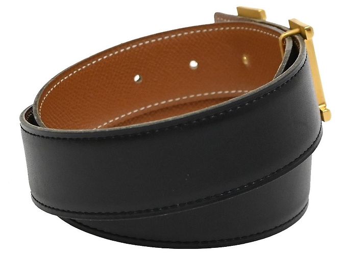 Hermès Hermes Constance Reversible Belt Leather Medium Black - view 4