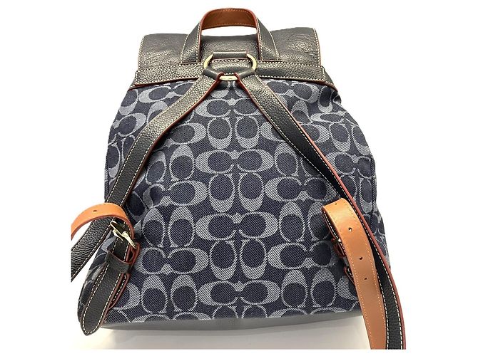 Zaino Coach Signature Turnlock Blu navy - vista 2
