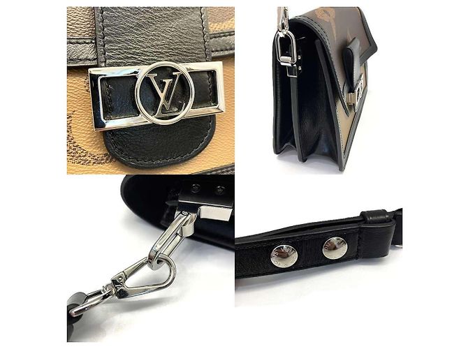 Bolsa de Ombro Louis Vuitton Dauphine MM Monogram Giant Reverse Marrom - vista 5