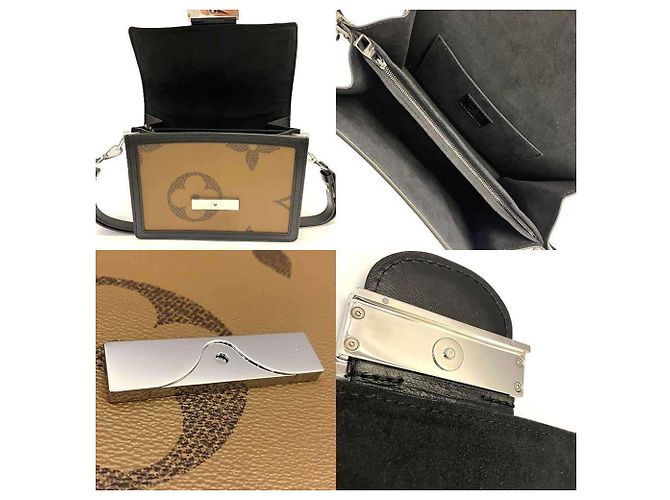 Bolsa de Ombro Louis Vuitton Dauphine MM Monogram Giant Reverse Marrom - vista 7