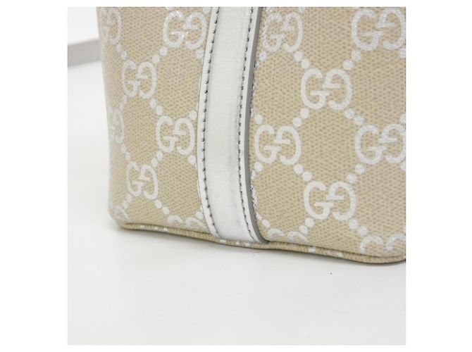 Borsa Gucci GG Emblem Argento Beige - vista 4