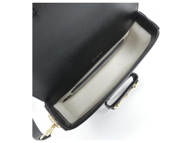 Borsa a tracolla Gucci Horsebit 1955 Nero - vista 8