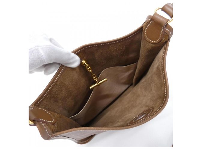 Hermès Borsa a tracolla Hermes Vespa PM Marrone - vista 8