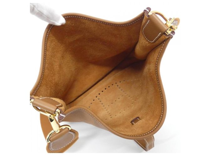 Hermès Borsa a tracolla Hermes Evelyne 3 PM D'oro - vista 6