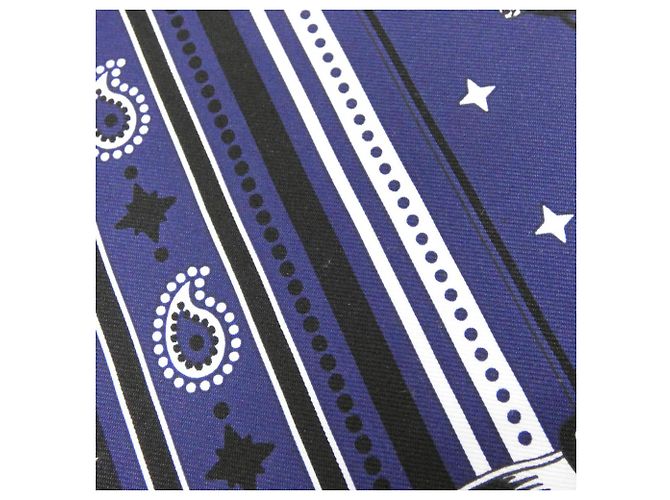 Hermès Hermes MABLE SILK Bandana Fleurie 043710S Blu - vista 2