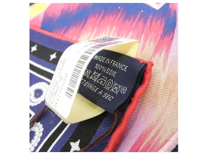 Hermès Hermes MABLE SILK Bandana Fleurie 043710S Blu - vista 3