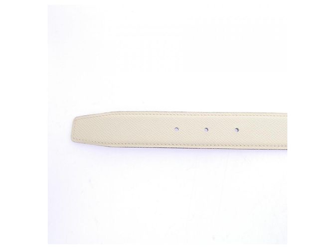 Hermès Hermes H 32mm Wendelgürtel Braun Weiß - Ansicht 4
