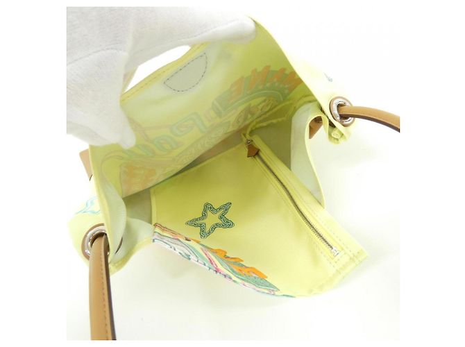 Hermès Borsa a tracolla Hermes Chevalscope Neon Silky City PM Giallo - vista 6