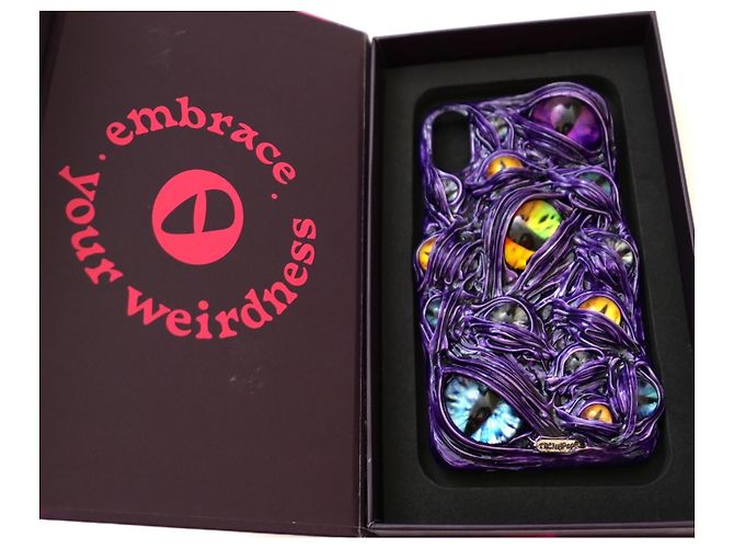 Autre Marque Techy Pop Cover iPhone XR Multiple Eyes Multicolore Porpora - vista 5