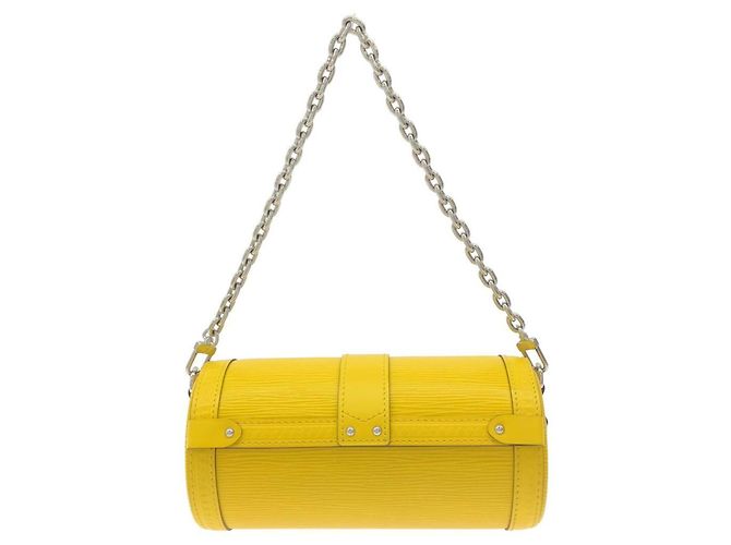 Borsa a tracolla Louis Vuitton Epi Papillon Trunk Giallo - vista 2