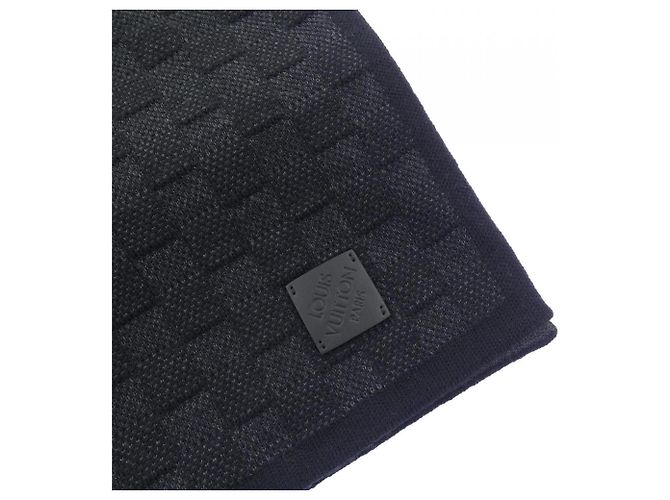 Sciarpa Louis Vuitton Neo Petit Damier Marrone Nero - vista 2