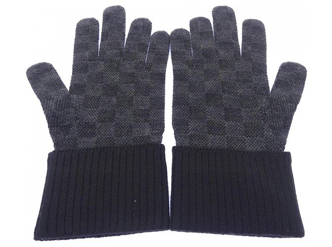 Louis Vuitton M77992 Warm Gloves Marrone Nero - vista 2