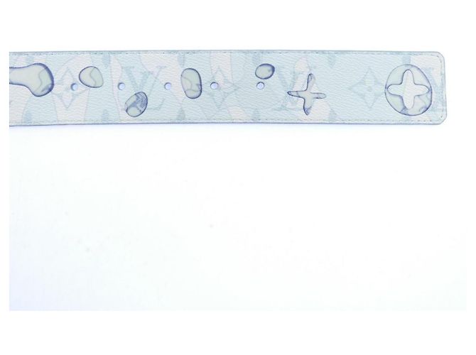Cintura Louis Vuitton LV Aqua M0726 Argento Blu - vista 4
