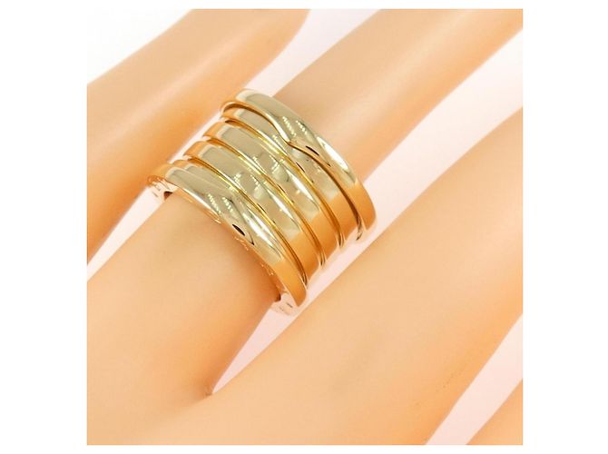 Bulgari Anello Bvlgari B.zero1 a 5 bande in oro giallo - vista 3