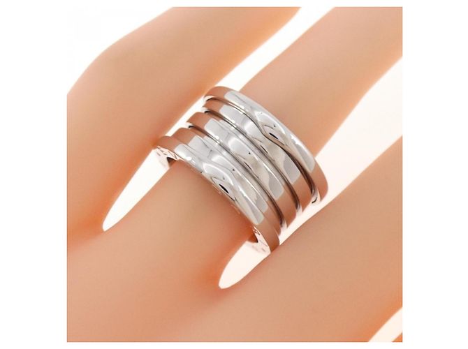 Bulgari Anello Bvlgari B.zero1 a 4 bande in oro bianco - vista 4