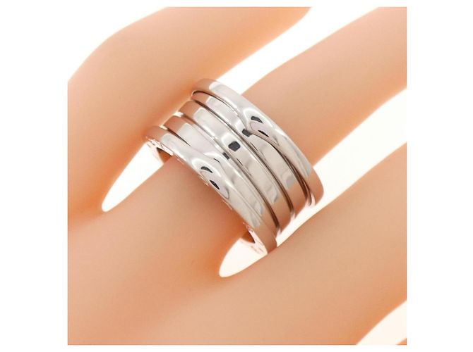 Bulgari Anello Bvlgari B.zero1 a 4 bande in oro bianco 18K - vista 4