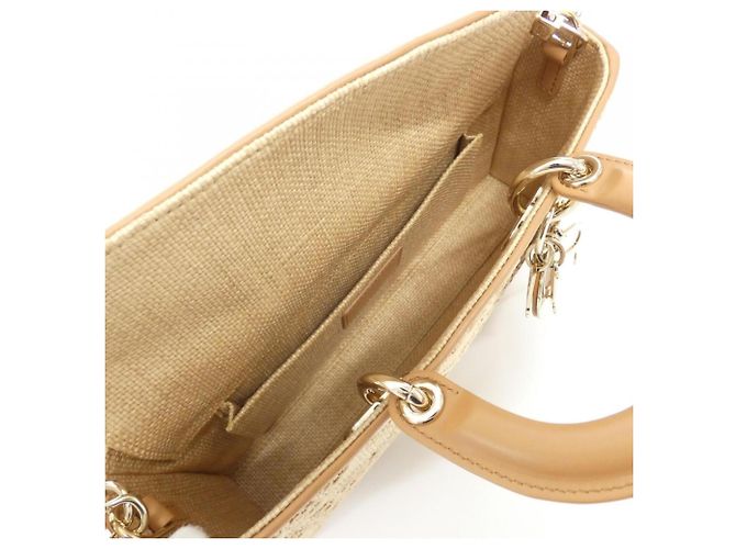 Borsa a mano media Christian Dior Lady D-Joy Beige - vista 10