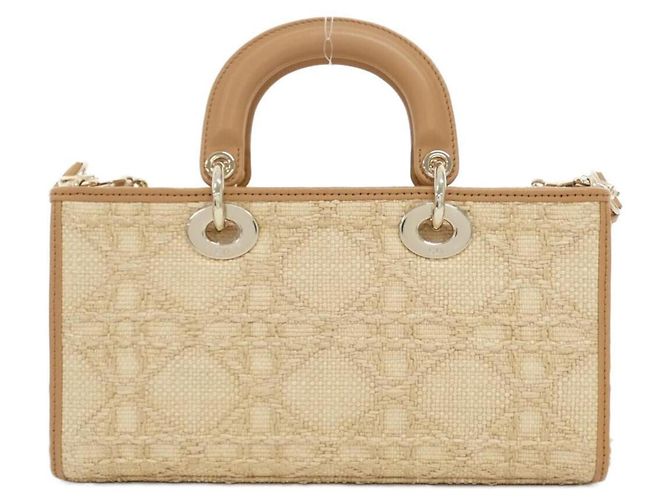 Borsa a mano media Christian Dior Lady D-Joy Beige - vista 2