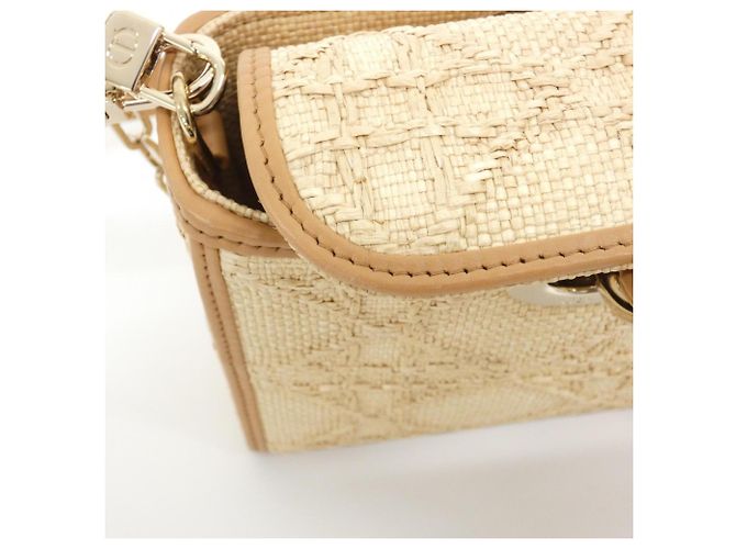 Borsa a mano media Christian Dior Lady D-Joy Beige - vista 6