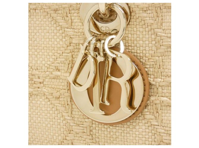 Borsa a mano media Christian Dior Lady D-Joy Beige - vista 7