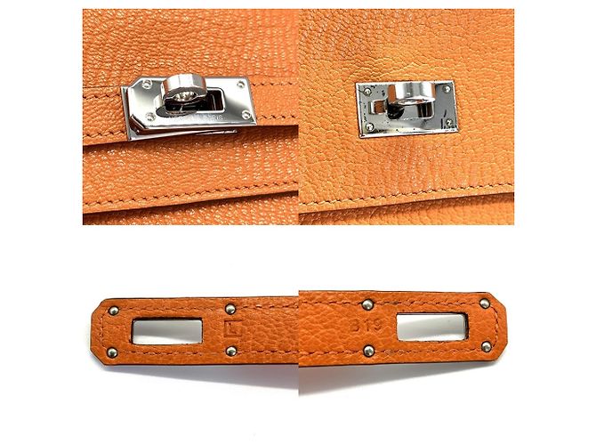 Hermès Cartera larga Hermes Kelly en piel Chevre Orange Naranja - vista 6
