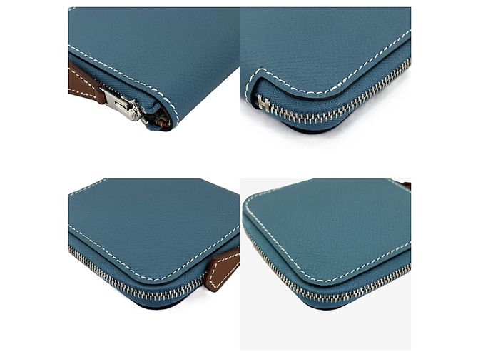 Hermès Monedero Hermes Azap Compact Mini Silk In Azul - vista 3