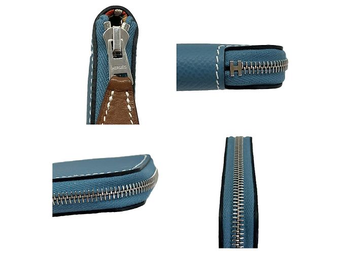 Hermès Monedero Hermes Azap Compact Mini Silk In Azul - vista 4